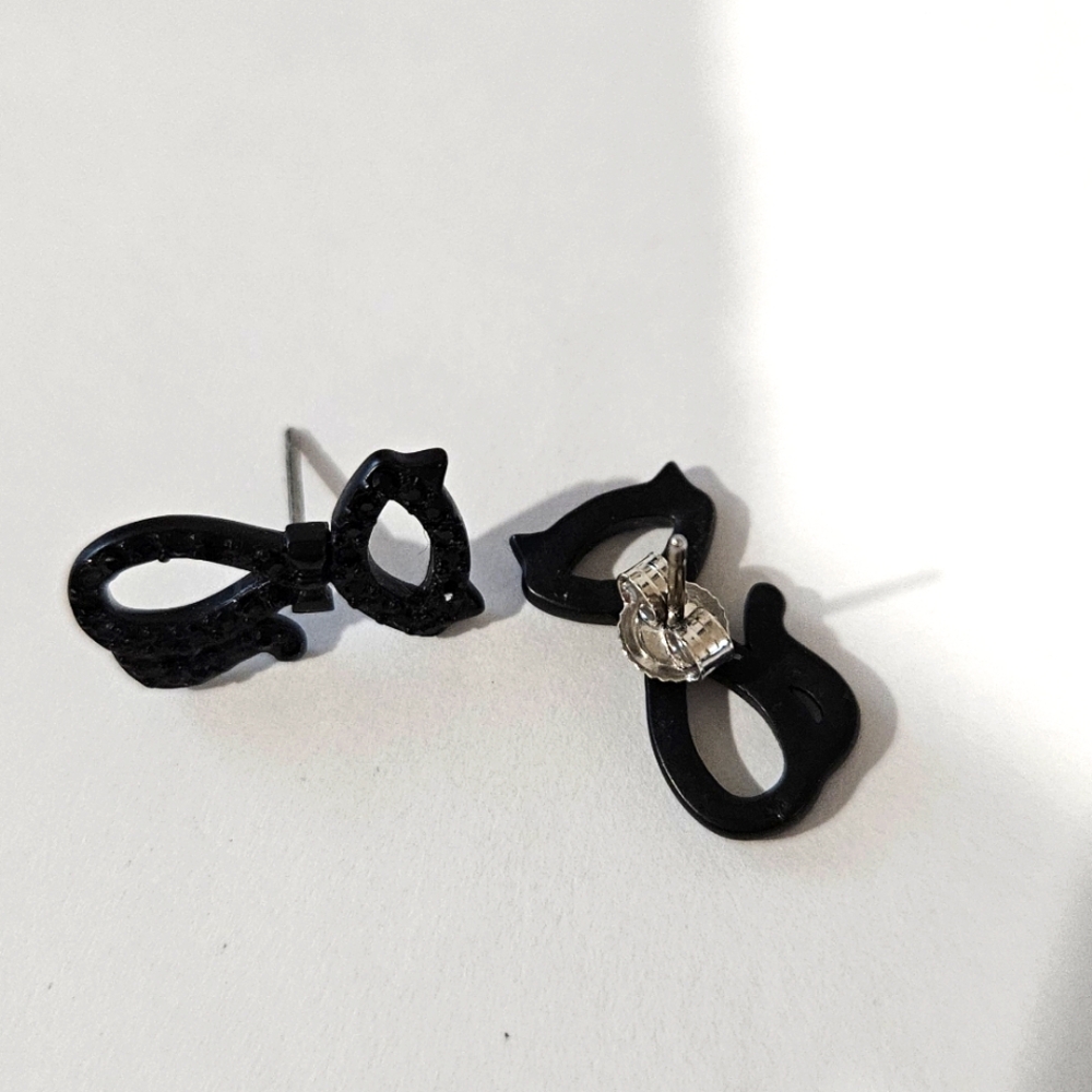 Kate Spade Black Cat Earrings